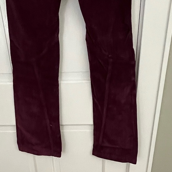 Free People Hit Back Slim Flare Pants Size 0 Button Fly Stretch Cords Velvet - Picture 9 of 15